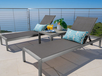 Outdoor Patio Chaise Lounge With 5 Reclining Positions