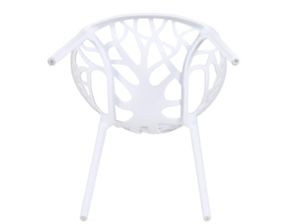 Dining Chair, Transparent Shell Design For Home (Set of 4) - White