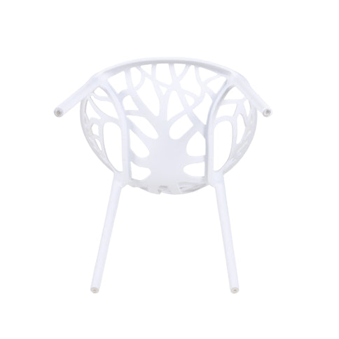 Dining Chair, Transparent Shell Design For Home (Set of 4) - White