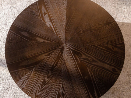 Round Retro Coffee With Solid Wood Legs