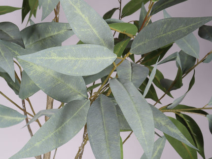 5Ft Realistic Artificial Eucalyptus Tree In Pot With Lush Leaves For Home Office Decor - Green Leaves