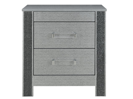 Lorenzo - Nightstand With Hidden Compartment And Handles - Silver