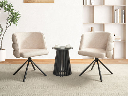 270 Degree Swivel Upholstered Desk Chairs (Set of 2)