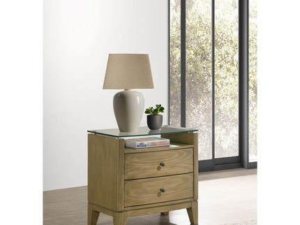 Menlo - 2 Drawer Nightstand - Pine Wood