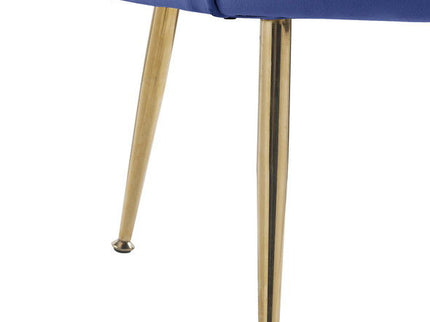 Angelina - Scalloped Back Barrel Accent Chair With Metal Legs