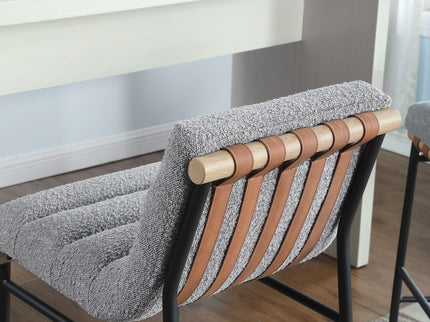 Lahni - 17" Boucle Fabric Counter Height Chair
