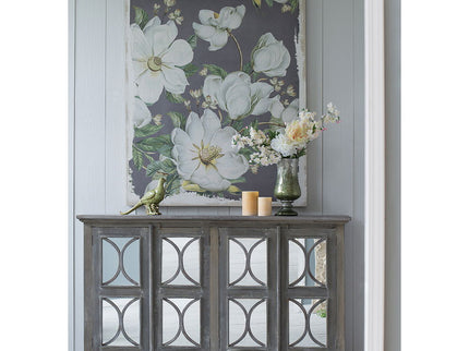 Large Botanical Wall Art Prints, Home Decor For Living Room Dining Room Bedroom Hallway - White / Gray