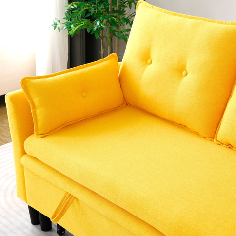 L-Shaped Reversible Chaise Sectional Sofa With Storage