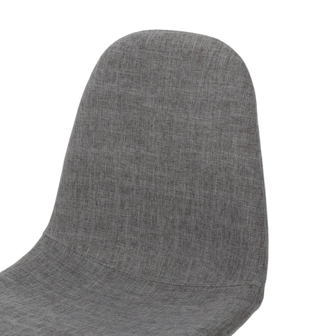 Modern Minimalist Fabric Dining Chair With Iron Legs