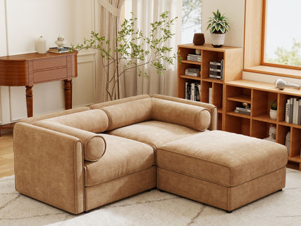 Contemporary Elegant Sofa With Storage And Ottoman
