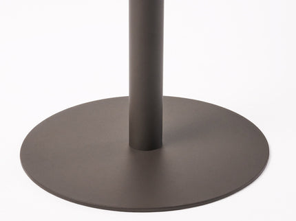 Outdoor Round Rattan Bar Table With Iron Frame - Multi Brown