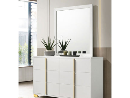 6 Drawer Dresser With Mirror - White