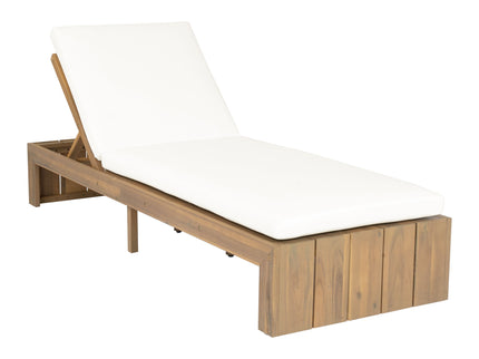 Adjustable Outdoor Chaise Lounge Patio Recliner With Removable Cushion