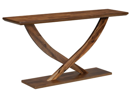 Console Table With Cross Leg Base And Reinforced Support Plate