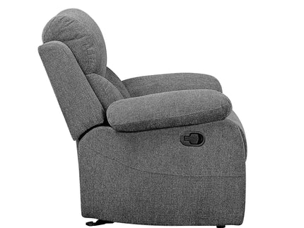 Kalen - Chenille Loveseat With Console - Gray