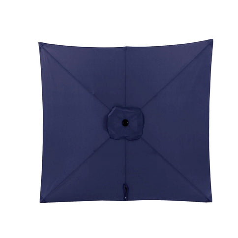 Rectangular Patio Umbrella With Crank Tilt, Polyester UV-Resistant Canopy