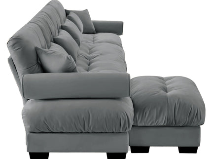 Super Comfort Oversized Modular Sectional Sofa With Movable Ottoman