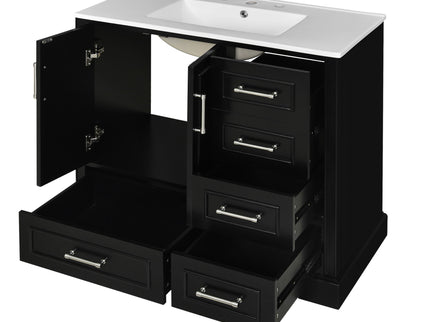 Traditional Bathroom Vanity With Soft Close Doors And Drawers