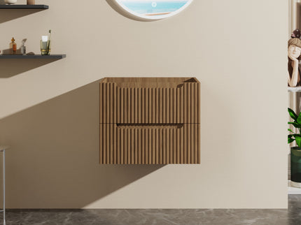 24" Wall Mount Bathroom Vanity Cabinet Floating (Cabinet Only) - Walnut