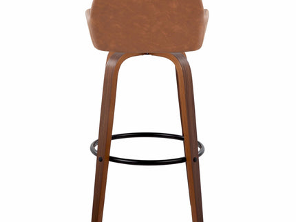 Daniella - Contemporary Fixed Height, Barstool & Swivel And Round Footrest (Set of 2)