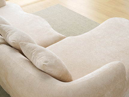 Modular L-Shape Sectional Sofa With Curved Chaise