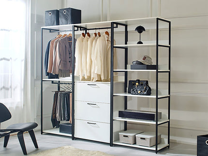 Fiona - Freestanding 3 Tower Closet System, 7 Shelf Walk-In - White