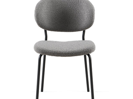 Boucle Dining Chairs, Dining Chairs With Metal Legs For Dining Room, Kitchen, Living Room