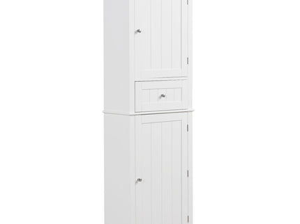 Tall Freestanding Bathroom Storage Cabinet With Drawer And Adjustable Shelf