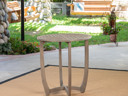 Hermosa - Rustic Circular Bistro Table - Gray