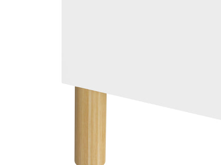 4 Tier Bookcase, Book Display With Safety Restraint, Storage Cabinet For Playroom - White