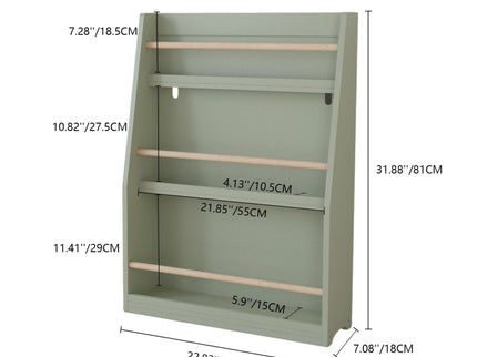 3 Tier Book Shelf, Compact Storage For Bedrooms