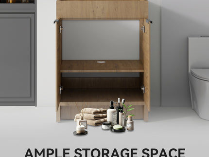 Freestanding Bathroom Vanity Cabinet With Soft Close Doors, Cabinet Only