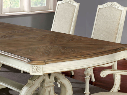 Rustic Dining Set With Table And Upholstered Chairs