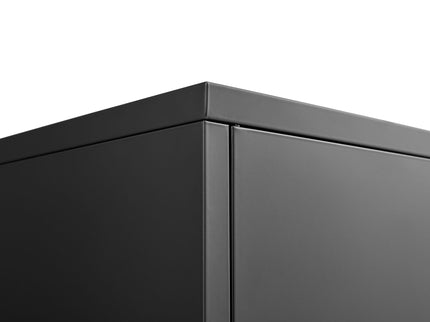 Kitchen Buffet Server Table Accent Sideboard Cupboard Server Buffet Console Table With Doors Cabinet - Black