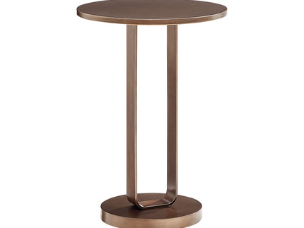 Tareel - Round Accent Table With Open Oval Pedestal - Antique Bronze