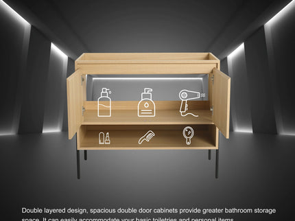 Freestanding Bathroom Vanity & Soft Close Cabinet Doors