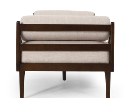 Chic Contemporary Chaise Lounge With Button Tufting And Bentwood Structure