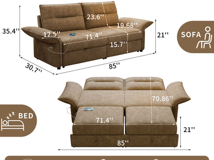 Sofa Bed With Convertible Design, Living Room Furniture