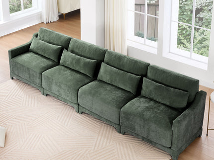 Elegant Sofa With Ergonomic Design And Lumbar Pillows