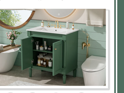 Bathroom Vanity Cabinet With Sink, Soft Close Doors, Storage Cabinet