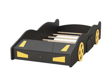Race Car Shaped Platform Bed With Wheels And Storage