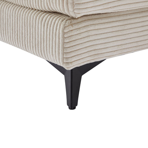 Modern Deep Seat Sectional Sofa With Ottoman