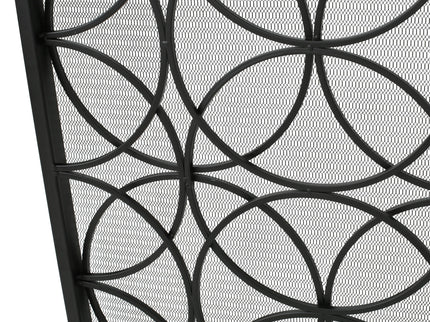 Thayer - Single Panel Iron Fireplace Screen With Geometric Design
