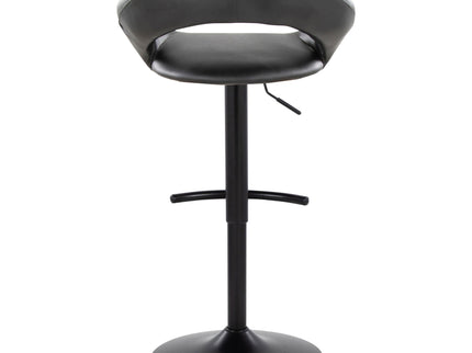 Posh - Contemporary Adjustable Barstool With Swivel & Rounded T Footrest (Set of 2)