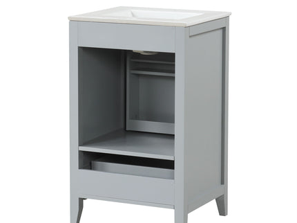 Bathroom Vanity With Sink, Soft Closing Cabinet Door, Storage Rack And Drawer