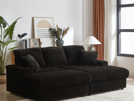 3 Seater Sofa With 2 Ottomans For Living Room