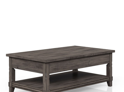 Lift Top Cocktail Table With Casters - Gray