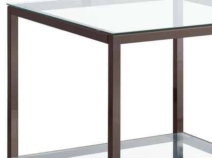 Weston - 1 Shelf Side End Table - Nickel