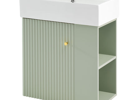 Modern Floating Bathroom Vanity With Ceramic Basin Perfect For Small Bathrooms