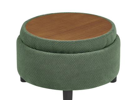 Storage Round Footstool Table Ottoman
